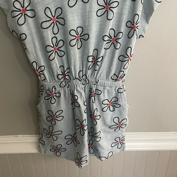 Stem by Nordstrom Toddler Girls Size 2 Blue Daisy Floral Print Romper - Picture 6 of 10